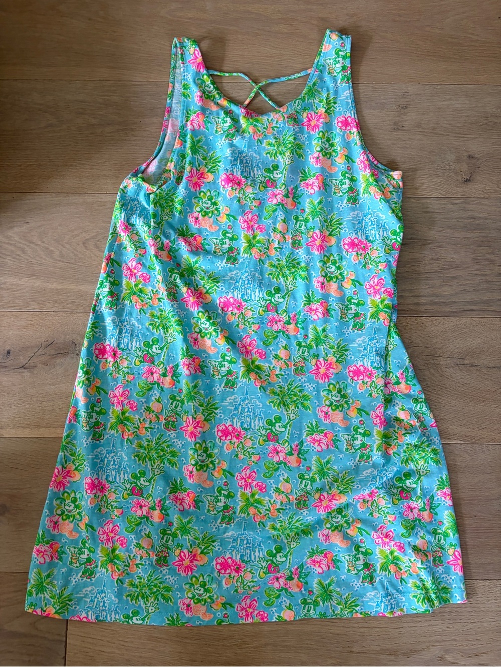 Lilly Pulitzer X Disney Parks Kristen Swing Dress Mickey Minnie 100% cotton L